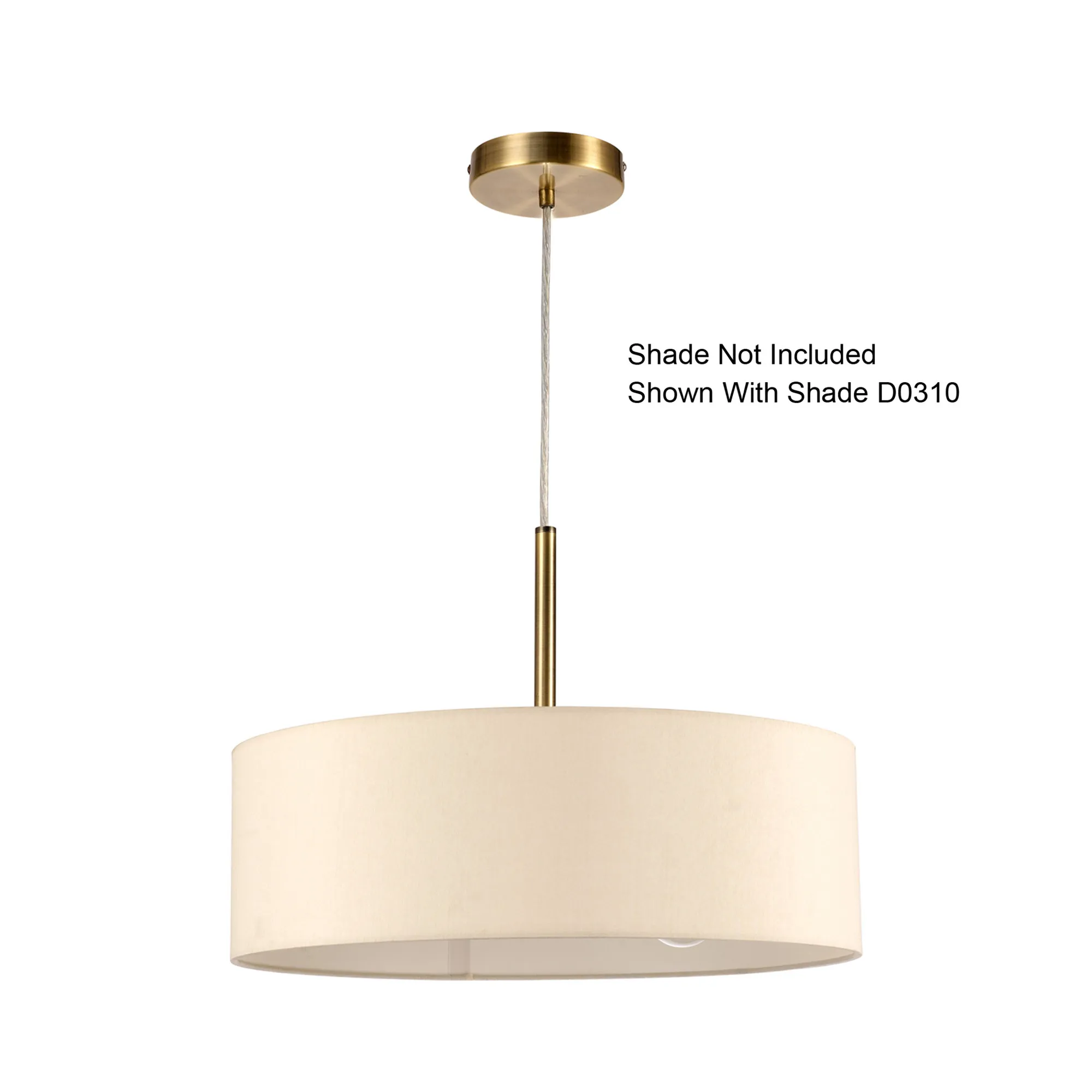 Baymont Pendant 3 Light Antique Brass D0340  Deco Baymont AB
